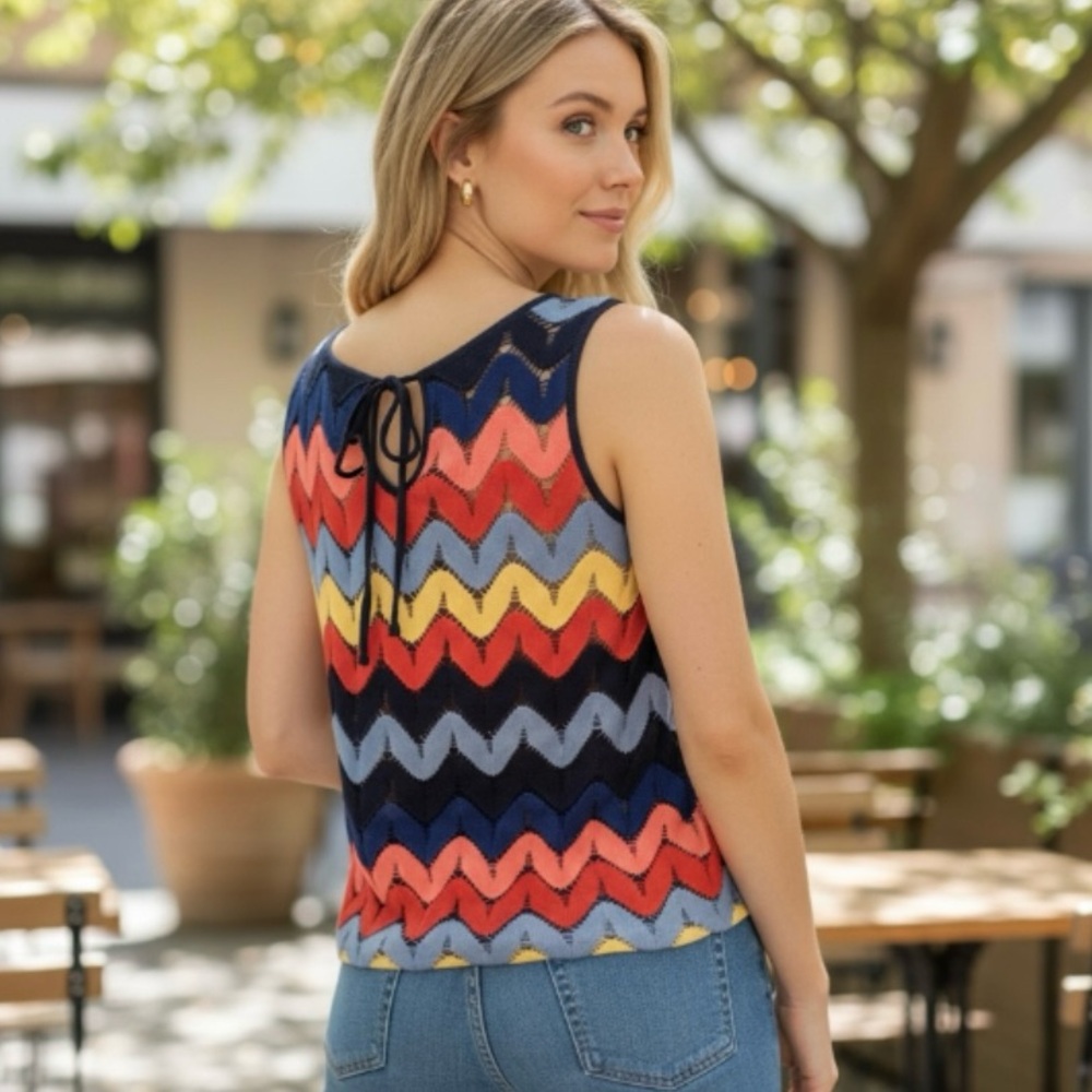 Rafaella Zig Zag Boho Top - Picture 4 of 7